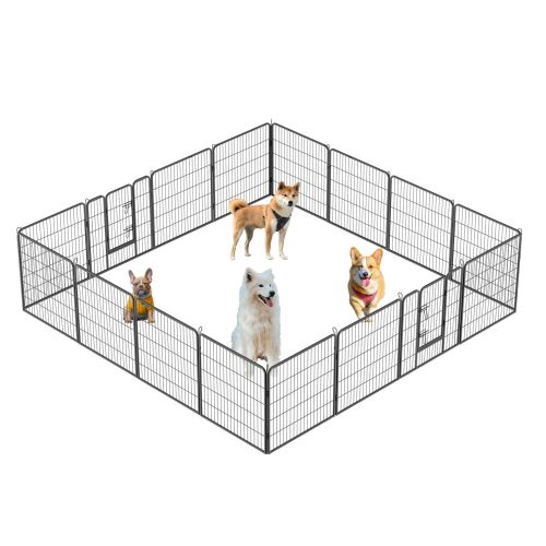 Dog Pens Outdoor 16 Panels Metal Portable Dog Playpen Dog Fence With Doors Dog Pens Outdoor 16 Panels Metal Portable Dog Playpen Dog Fence With Doors